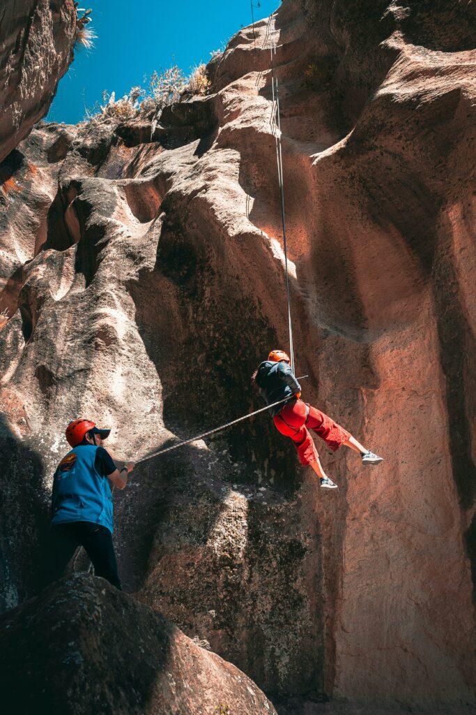 Experience the adrenaline of rock climbing in Ayacucho, Peru's stunning rugged terrain.